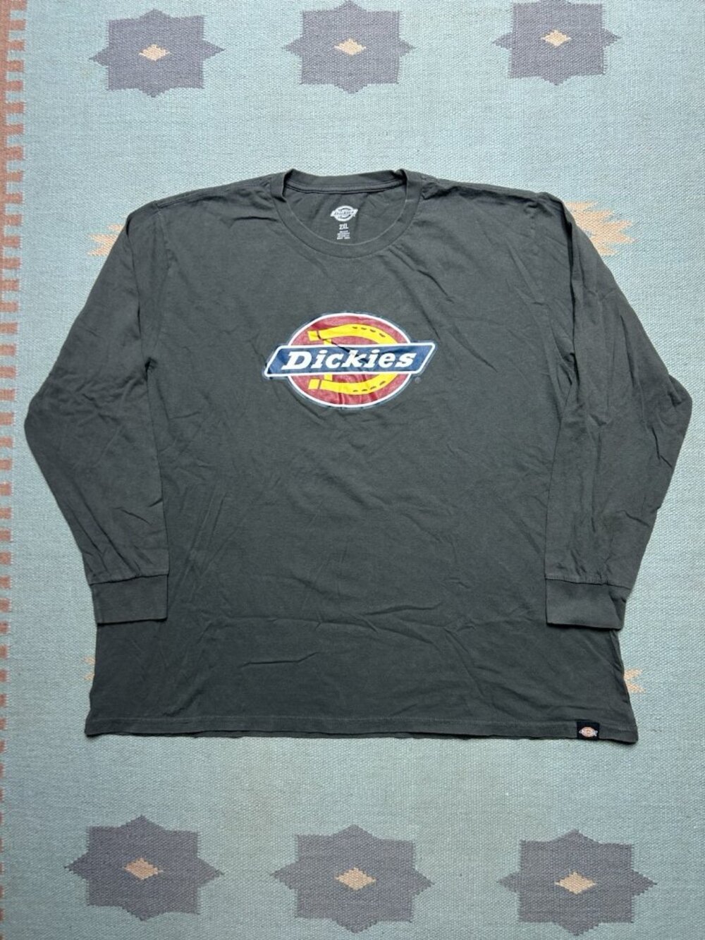 Dickies long sleeve graphic t shirt logo gray cotton men’s XXL